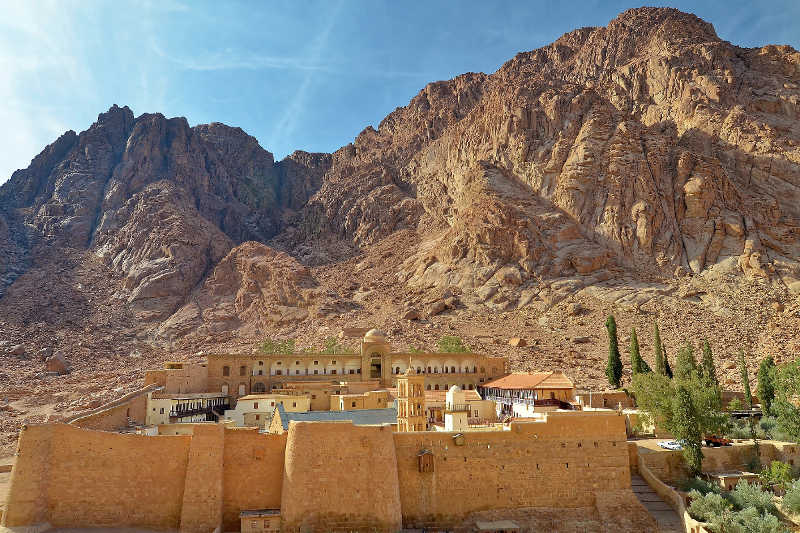 The overview of Saint Catherine Monastery in Taba Egypt near to Taba Heights