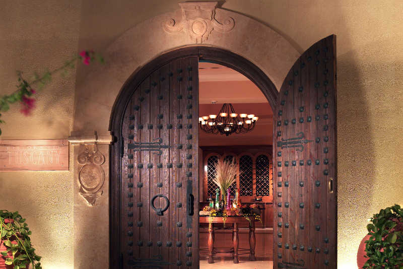 The authentic Italian enterance of Tuscany Restaurant in Bayview Taba Heights Resort