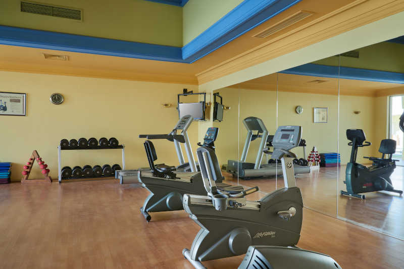 Gym and well-equipped fitness center in Mosaique Taba Hotel